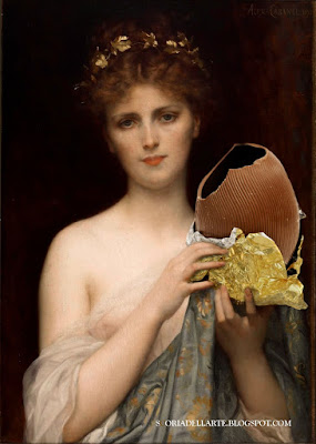 L'uovo - A. Cabanel fotomontaggi di dipinti classici- Alexander Cabanel