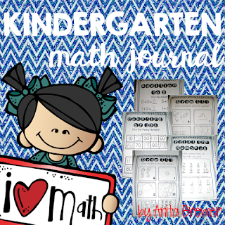 Kindergarten math journals filled with daily activities that meet Kindergarten Common Core learning standards #kindergarten #kindergartenmath #math #mathjournals