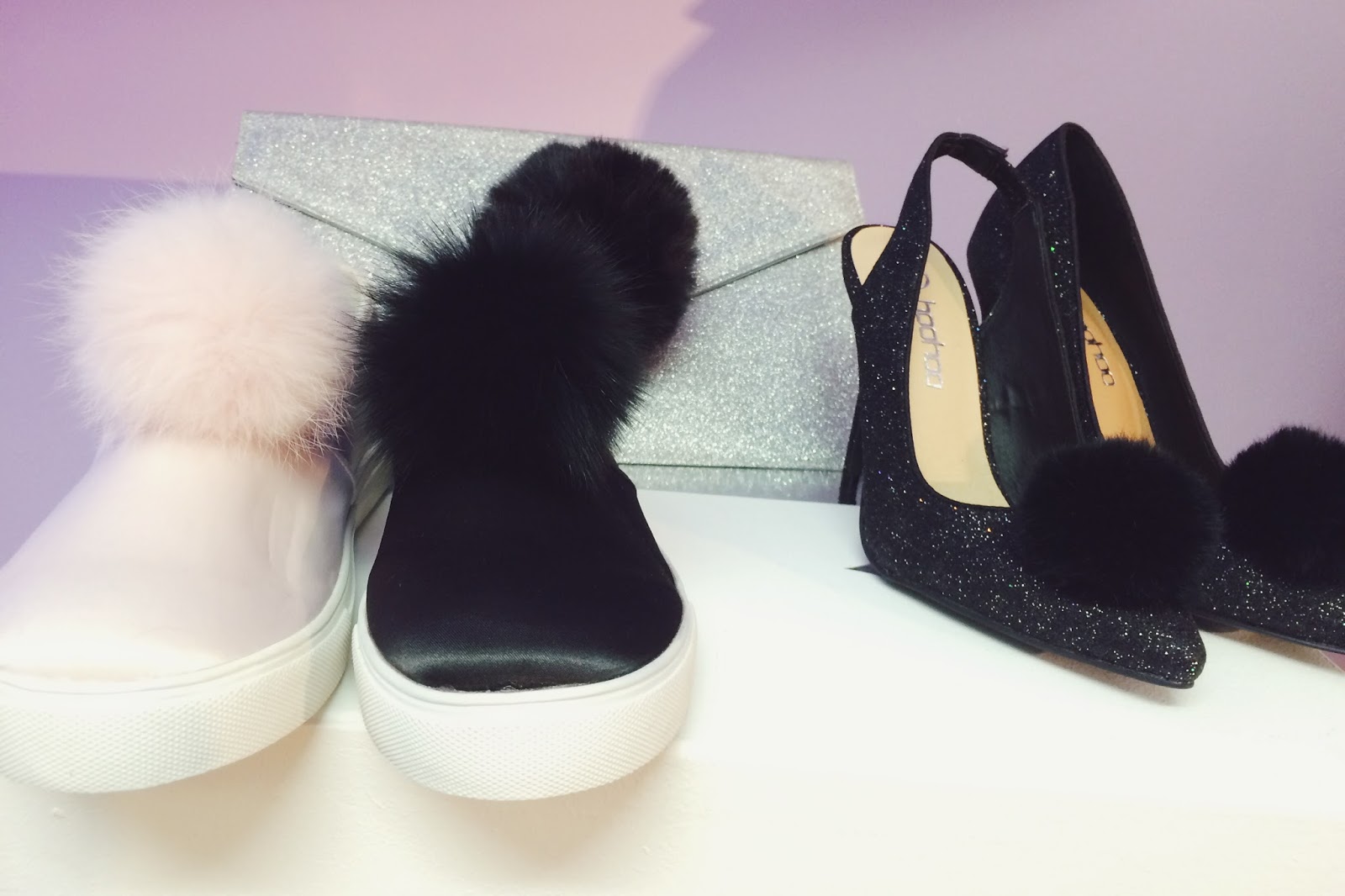 boohoo.com Christmas Collections Preview, shoes with pom poms
