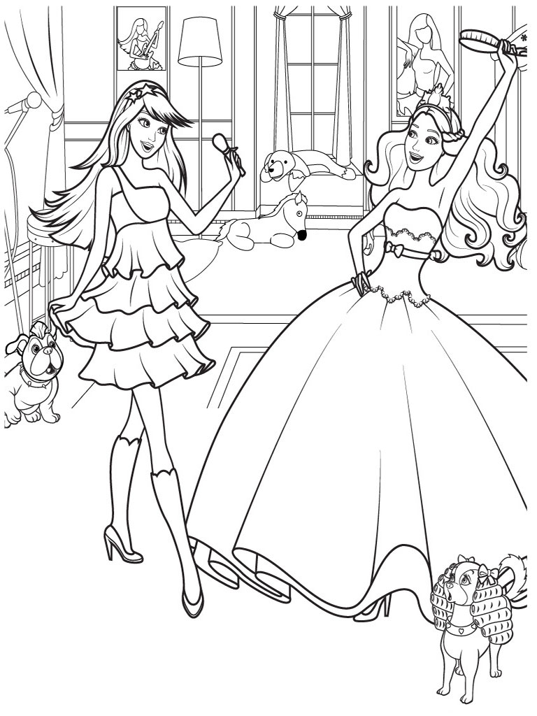 Barbie Coloring Pages For Girls Realistic Coloring Pages