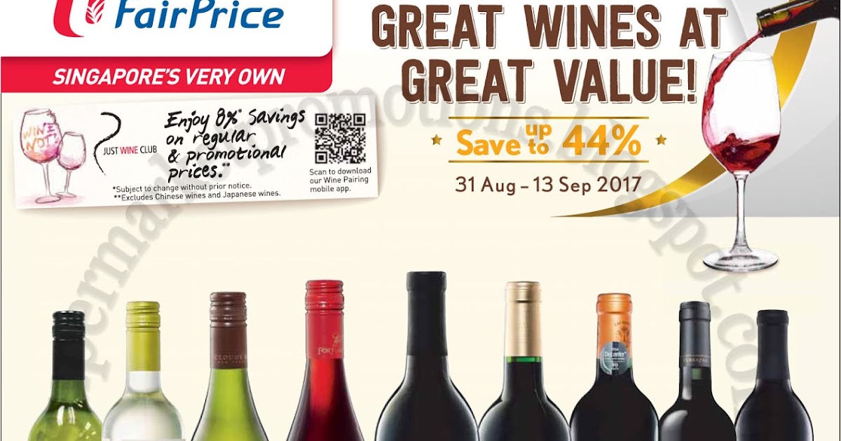 NTUC FairPrice Wine Promotion 31 August 13 September 2017