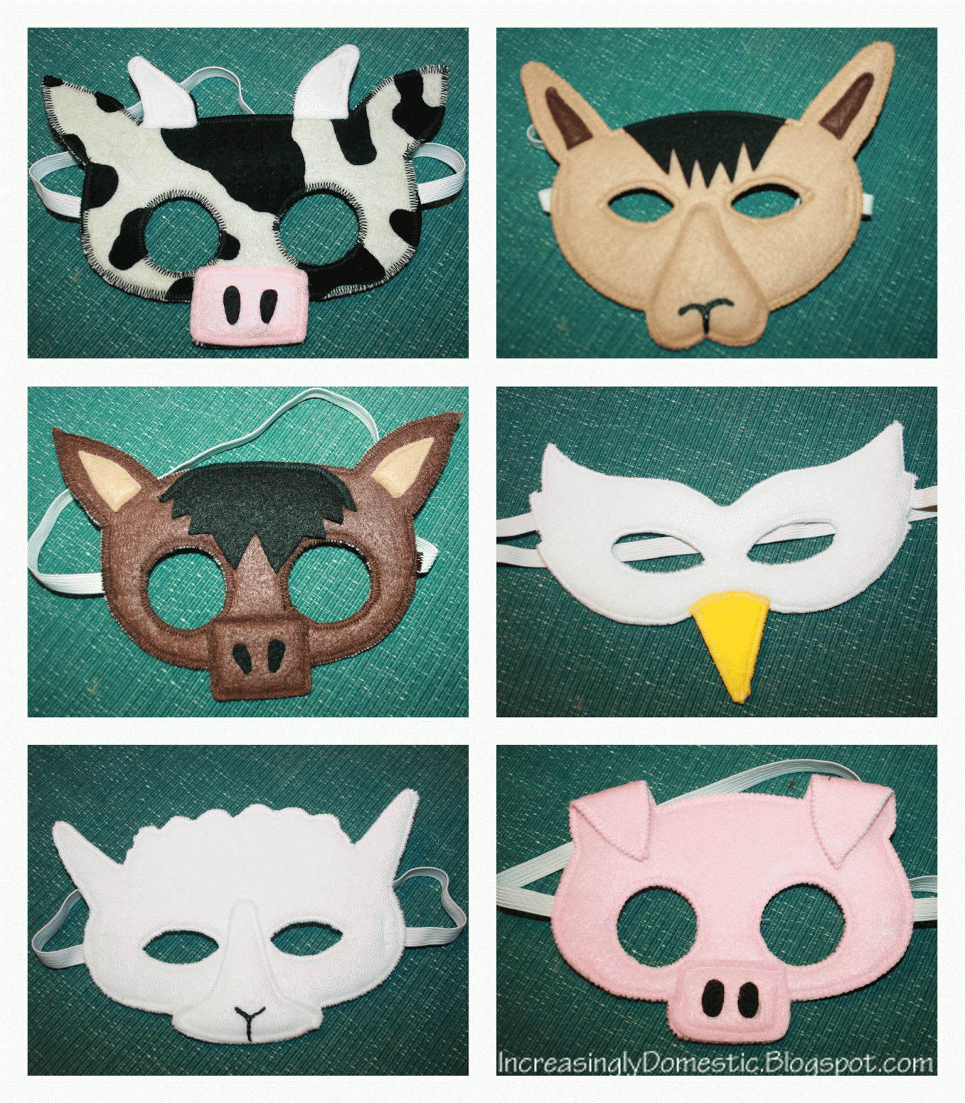 Increasingly Domestic {Handmade} Felt Animal Masks