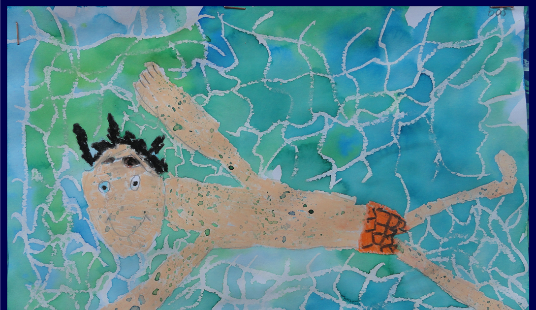 david hockney painting his pool