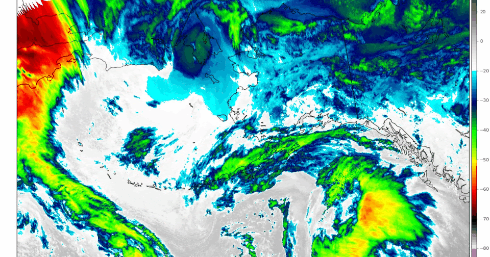 Deep Cold Alaska Weather & Climate GOES17 Satellite Images for Alaska
