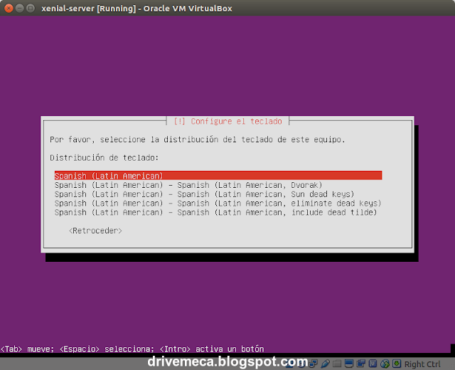 DriveMeca instalando y configurando Ubuntu Server 16.04 LTS paso a paso DriveMeca instalando y configurando Ubuntu Server 16.04 LTS paso a paso