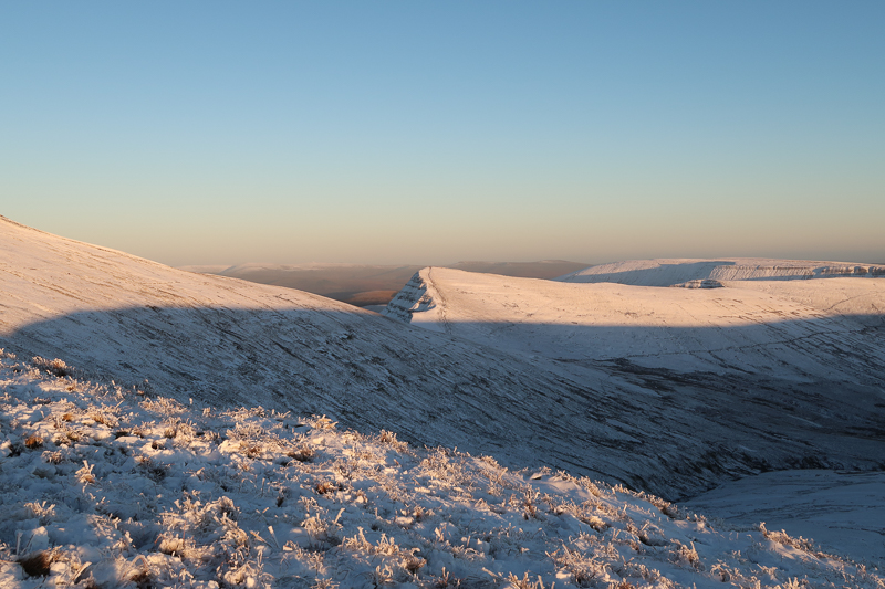 Climbing a Mountain in the Snow The New Year Vlog pen y fan at sunset in the snow
