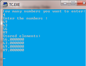Write a Program in C to Sort a List of Numbers in Ascending Order - Emm