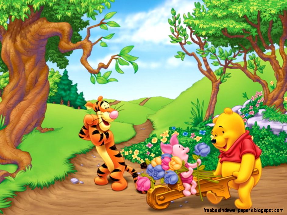 12 Winnie The Pooh 1024x768 Easter Cards Wallpaper   Educational
