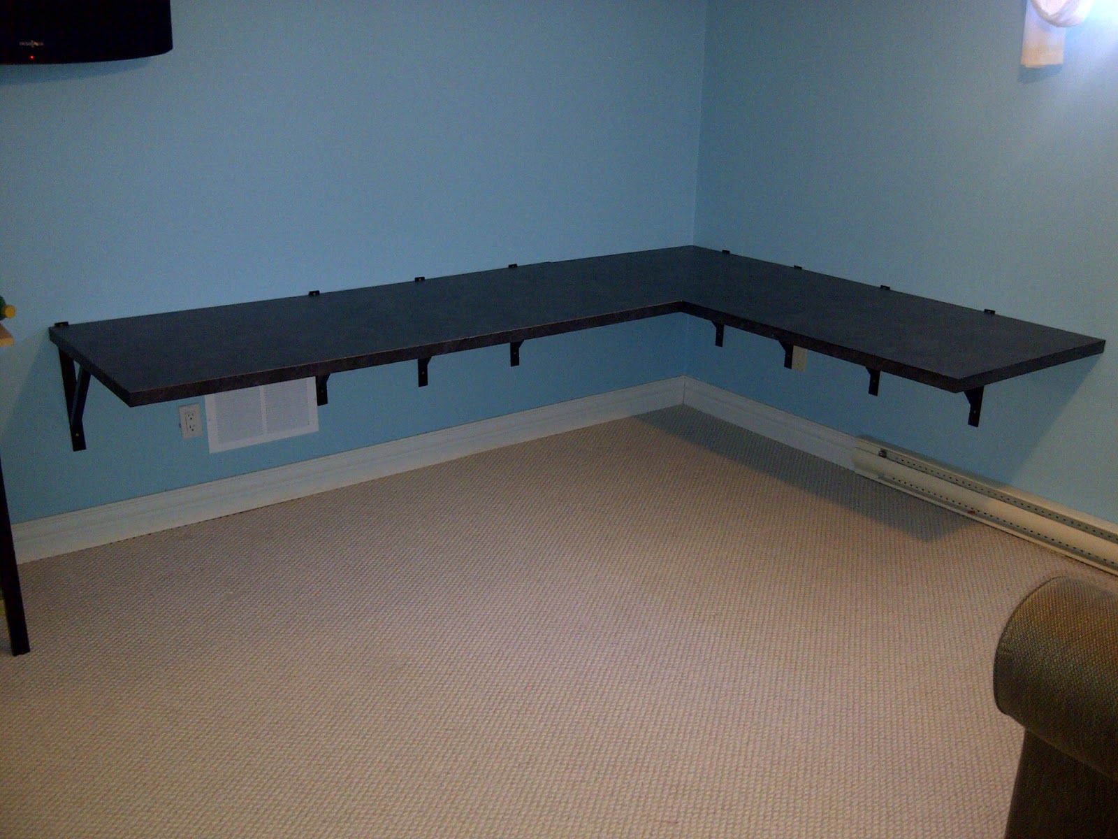 Another Day Another Project Office Desk & DIY Monitor Mounts