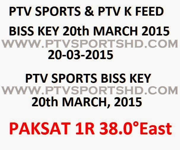 PTV Sports Biss Key 20 March 2015 PTV K Feed New Biss Code 20 Mar
