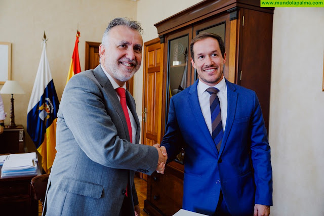 El presidente de Canarias visita el Cabildo de La Palma y el Ayuntamiento de Santa Cruz de La Palma