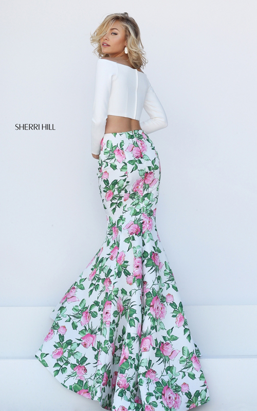 2016 Sexy Prom Gown: 2016 Sherri Hill Floral Printed Queen Prom Dresses