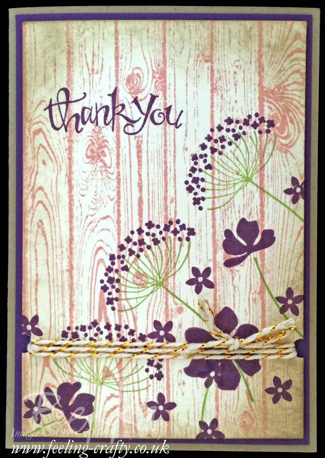Thank You card featuring the Summer Silhouettes Stamp Set from Stammpin' Up! UK Independent Demonstrator Bekka - check her blog for lots of cute ideas