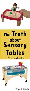 The Truth about Sensory Tables (a sensory gift guide- part 1) from In Our Pond