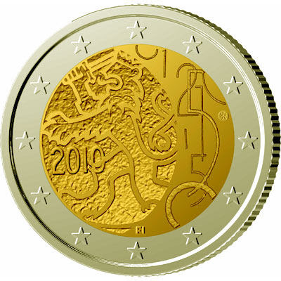 Suomi 2 euroa kolikko 2010