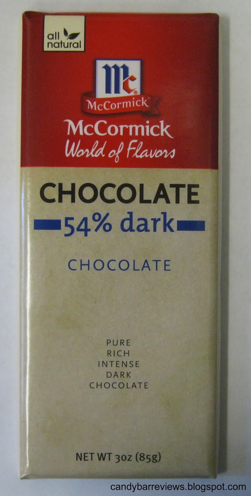 Candy Bar Reviews: McCormick World of Flavors Chocolate Bars, Part 1