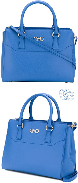 ♦Salvatore Ferragamo blue double Gancio tote bag #pantone #bags #blue #brilliantluxury