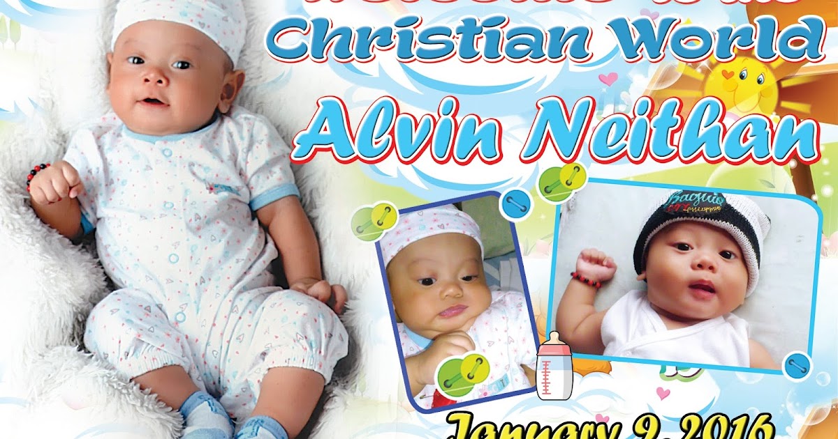 Christening Sample Design for Tarpaulin Get Layout