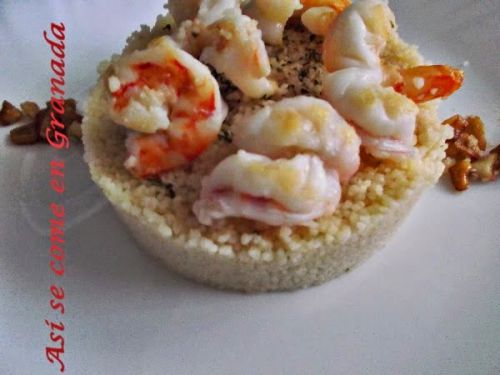 Cous cous al pil pil de langostinos