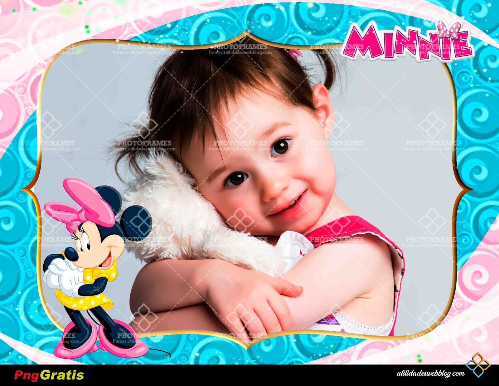 Marco para hacer fotomontajes de cumpleaños gratis de Mimi o Minnie