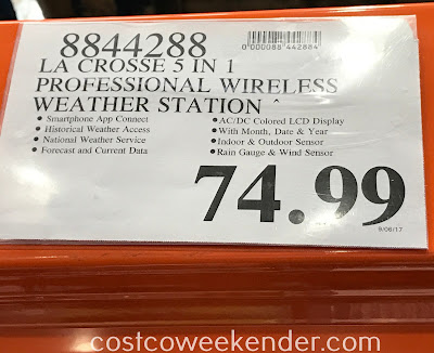Deal for the La Crosse Professional Remote Monitoring Weather Station at Costco