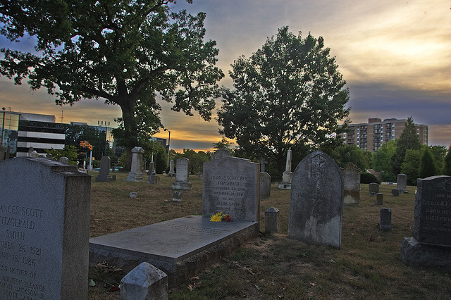 Grave of F Scott Fitzgerald Rockville Maryland