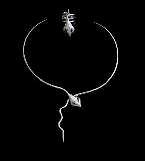 Stylish Snake Shape Necklace and Finger Ring for women, necklace and finger rings for women