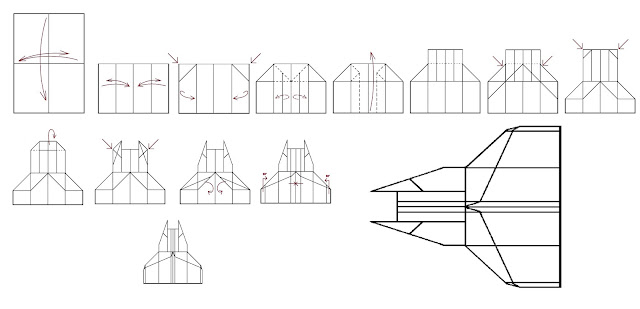 Avión de papel M-73 BatScream