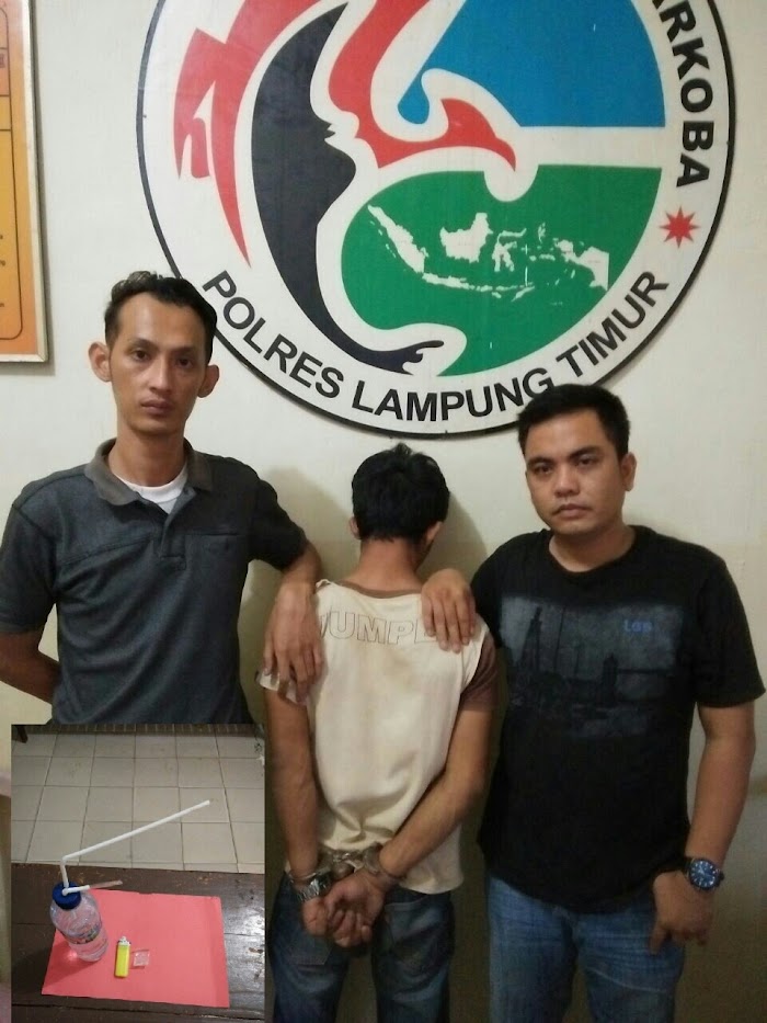 Pemegang Narkoba Dibekuk Sat Res Narkoba Lampung timur