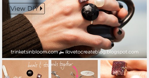 iLoveToCreate Blog Geo Multi Finger Ring DIY