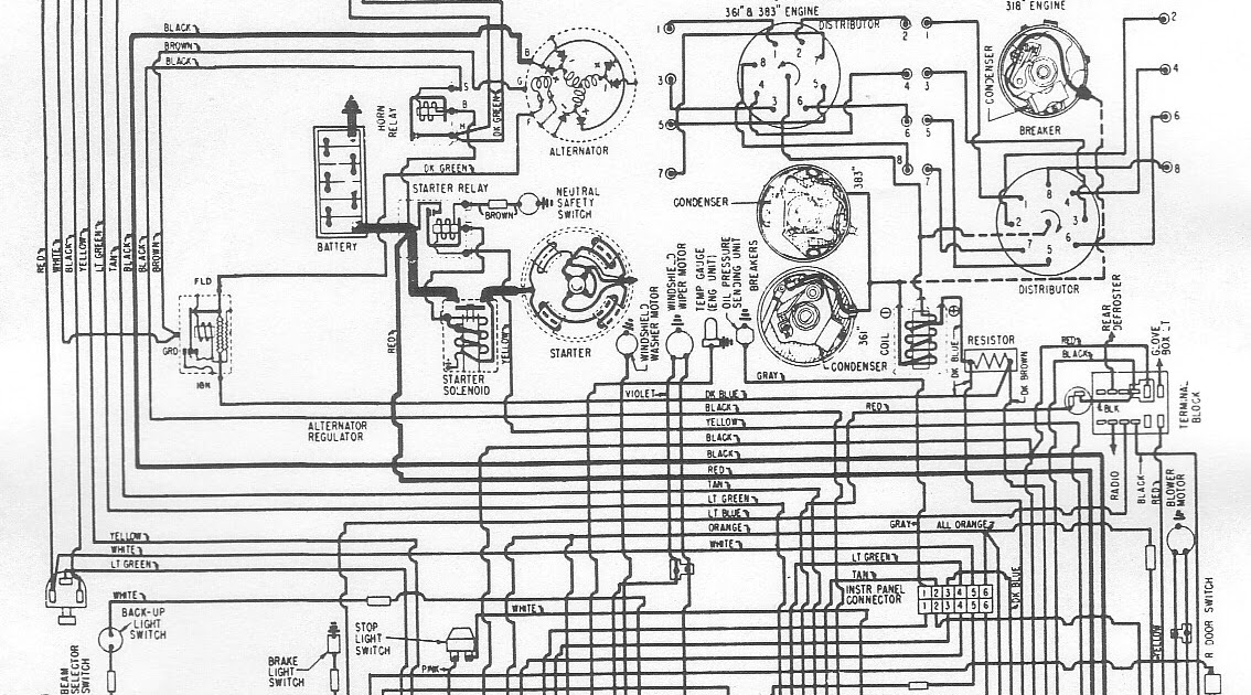 Free Auto Wiring Diagram: 1961 Plymouth Belvedere, Fury or Savoy