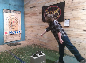 axe throwing teen birthday party teenagers parties in Indy Indiana
