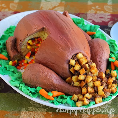 http://www.hungryhappenings.com/2013/11/Thanksgiving-roasted-turkey-cake-with-candy.html