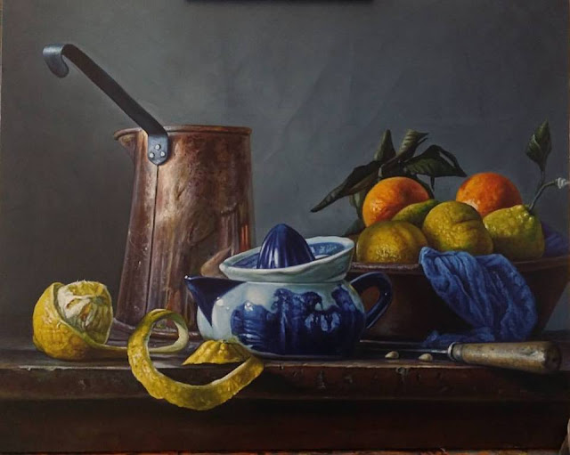 Still life painting by Gustavo Dominguez