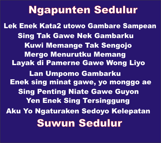 Kata Kata Jawa Seduluran Kata Kata Jawa Seduluran