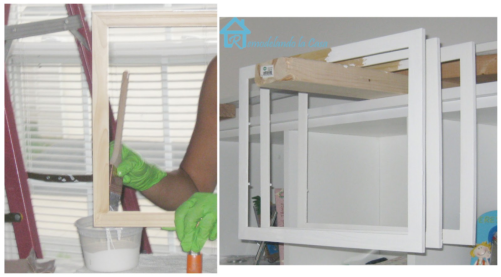 Picture Frame Headboard Remodelando la Casa