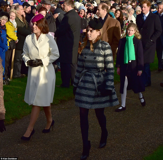 Britain's Prince William, Duke of Cambridge, and his wife Catherine, Duchess of Cambridge, leave after attending with other members of the royal family the traditional Christmas Day Church Service at Sandringham in eastern England, on Dec. 25, 2014.