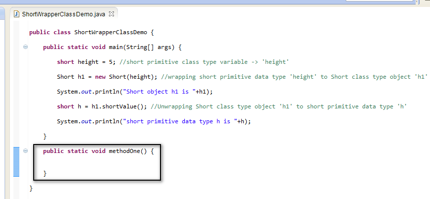 Selenium-By-Arun: 244. Short Wrapper Class