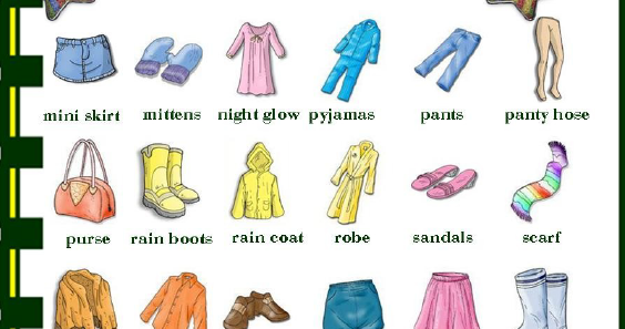 Arts & Crafts, English and Science Blog: Unit 11: What are you wearing ...
