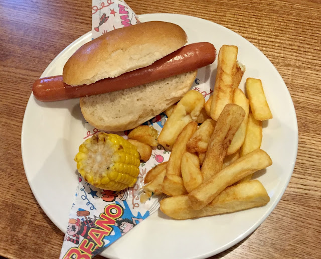 Kids hot dog meal at Brewers Fayre Derwent crossing 