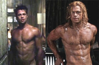 Brad Pitt S Achilles Physique Vs Tyler Durden Physique Musclegainsindia