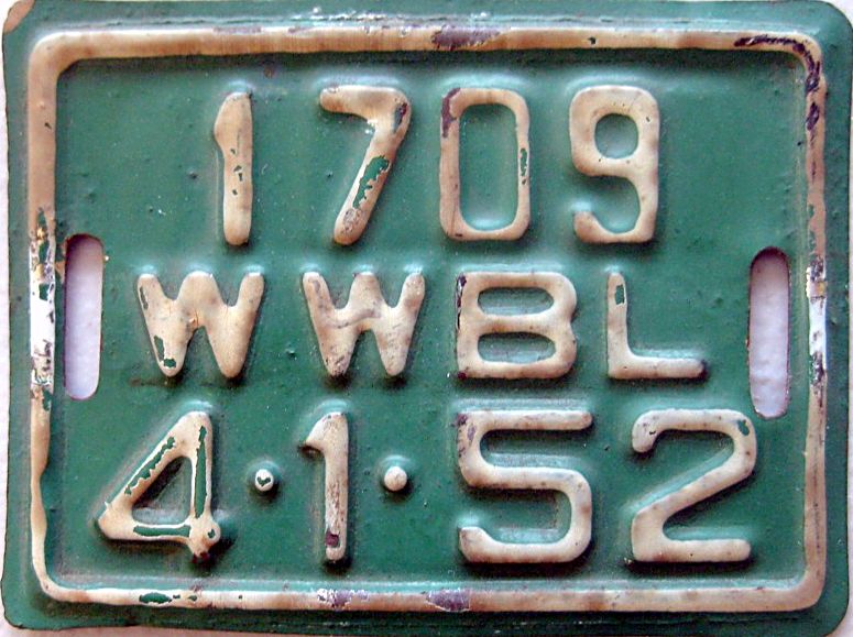 old bicycle license plates