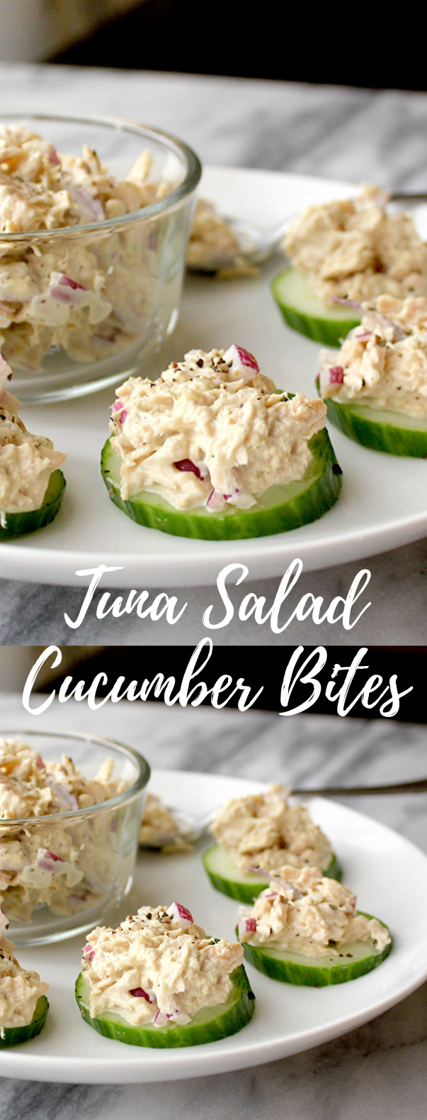 Tuna Salad Cucumber Bites #paleo #easy