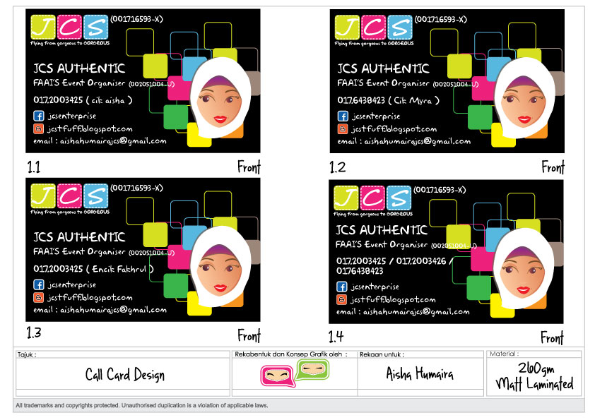 amayakazuki Call Card Design JCS