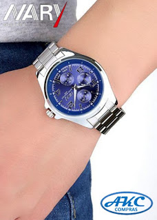 Reloj para hombres NARY elegante azul Modelo 6050