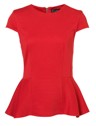 Look for Less: Tory Burch Red Peplum Top | Viva Fashion