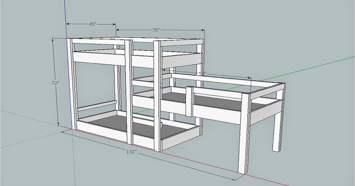 Somehow it all came together: The great triple bunk bed build