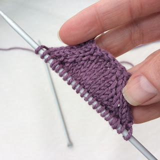 Mini-test piece of knitting