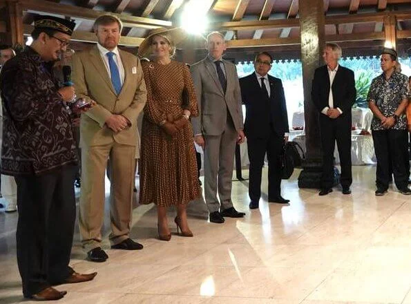 Queen Maxima wore a new polka-dot print dress by Zimmermann. It is the largest Hindu Javanese temple complex in Indonesia
