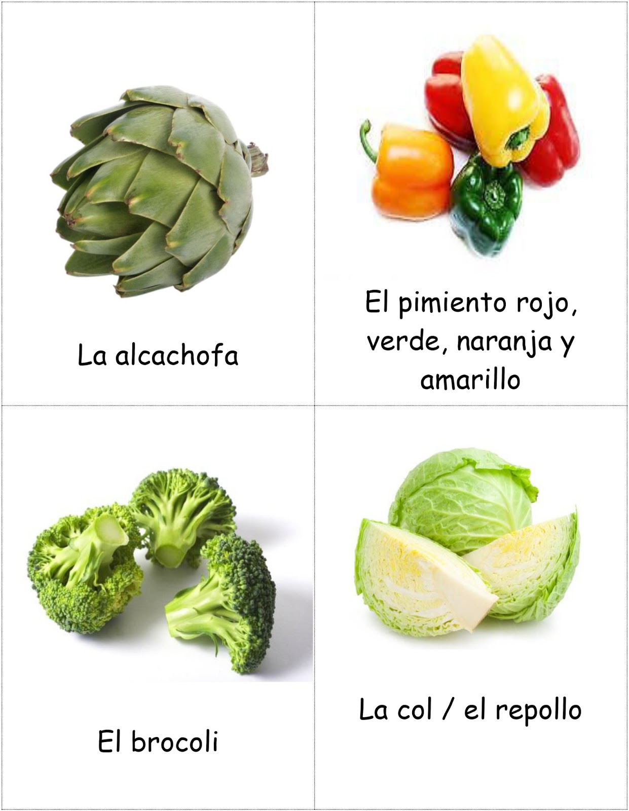 Teach Another Language to Kids (T.A.L.K.) Davis CA Spanish Vegetable